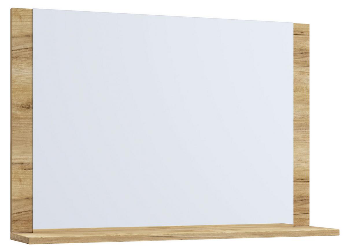 Stensko Ogledalo Vcb 10, Hrast - barve hrasta/barve medu, Basics, leseni material (60/65/16,6cm) - MID.YOU