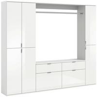 Garderobe Projekt X ca. 212x193 cm Weiß - Weiß Hochglanz, MODERN, Holzwerkstoff (212/193/34cm) - MID.YOU