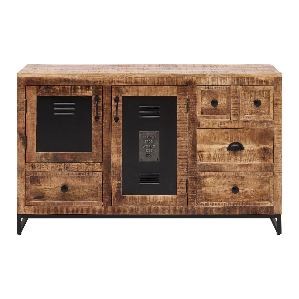 Komoda Leya - prirodne boje/crna, Lifestyle, metal/drvo (130/80/40cm) - Premium Living