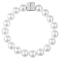 Raffhalter Perlenkette Weiß - Perlmutt, ROMANTIK / LANDHAUS, Kunststoff (29cm) - Mömax