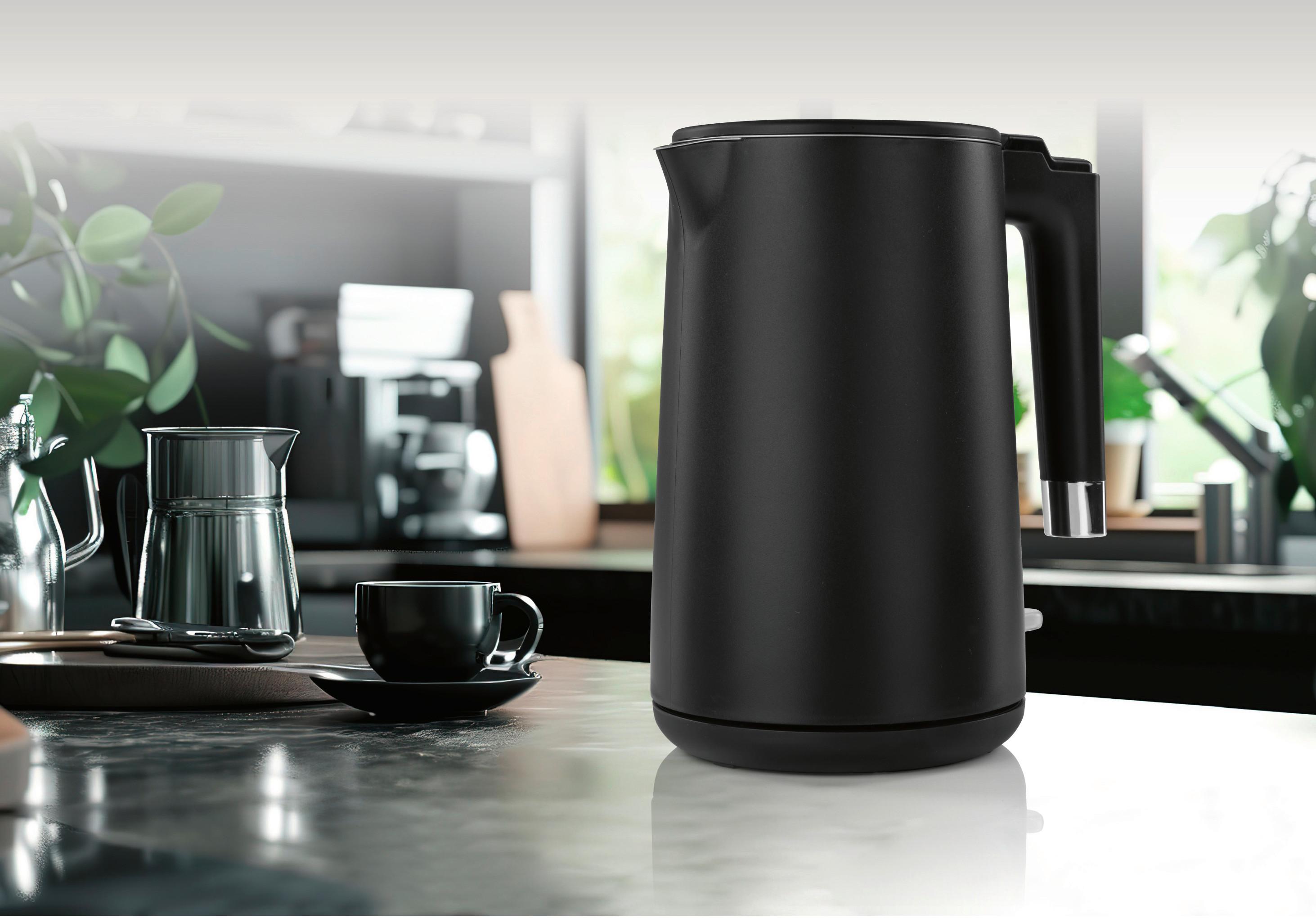 Wasserkocher Gourmetmaxx Schwarz max. 1800 Watt - Schwarz, MODERN, Kunststoff (21,6/15,5/25,3cm)