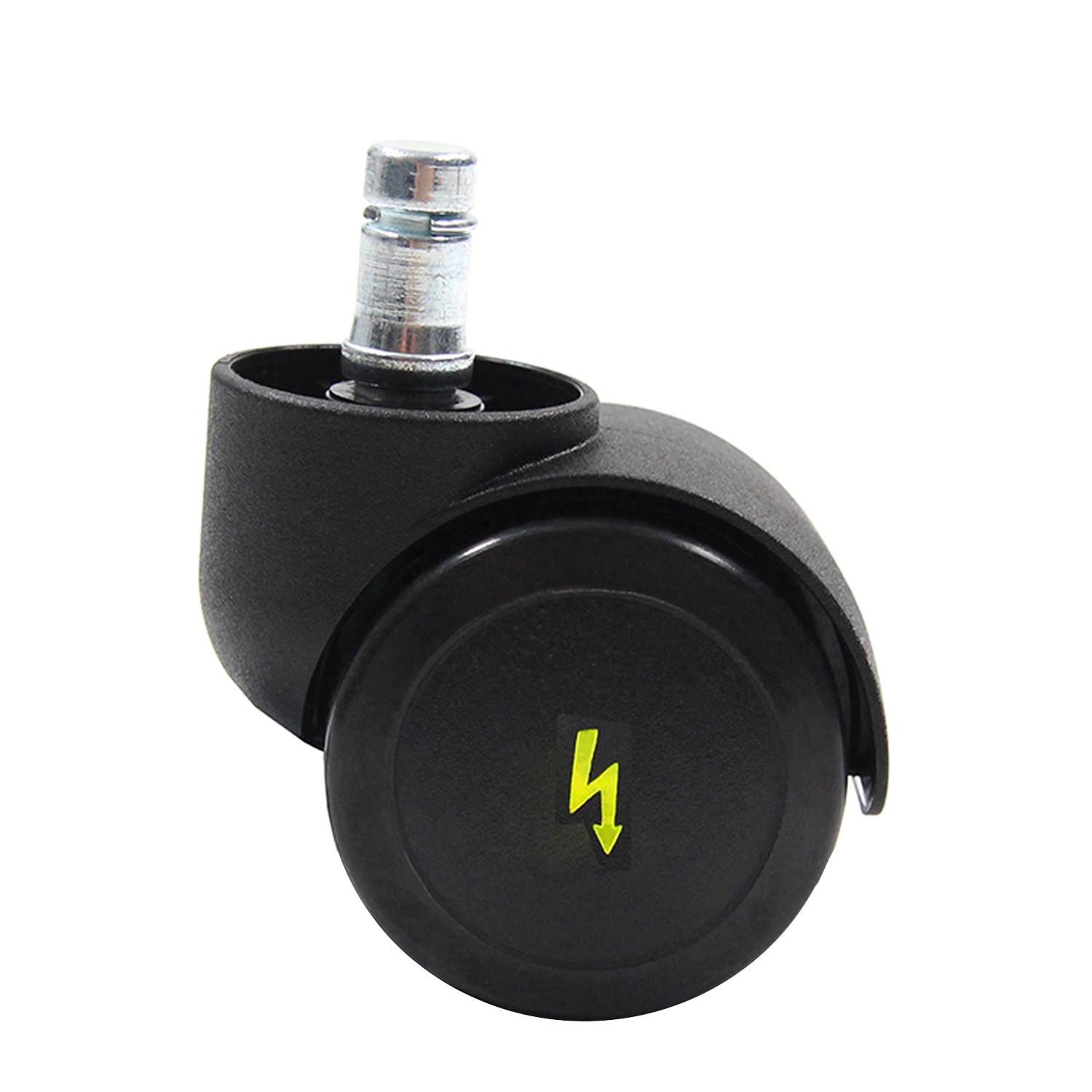 Set Kolesc Za Vrtljivi Stol Rolo Esd, Črna, 5-Delni - črna, Basics, kovina/umetna masa (5/6,1/5cm) - MID.YOU