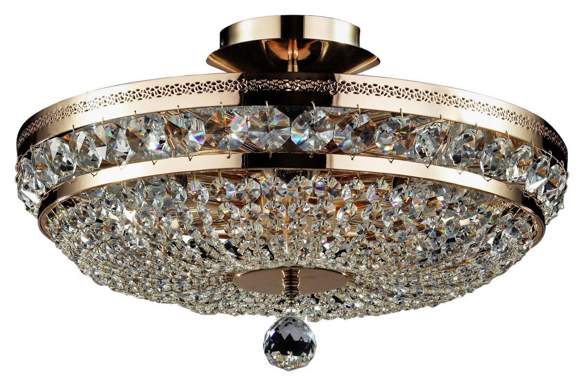 Kronleuchter Ottilia Goldfarben max. 60 Watt - Goldfarben, Trend, Glas/Metall (43,5/23,5/43,5cm) - MAYTONI