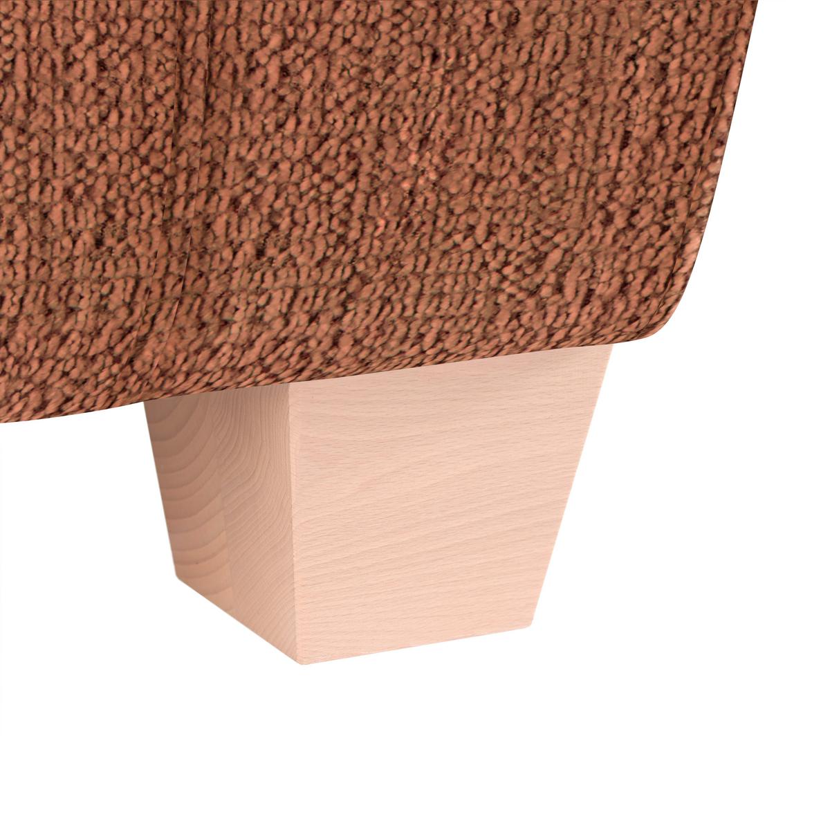 2-Sitzer-Sofa Devado Kupferfarben - Naturfarben/Kupferfarben, Holz/Textil (190/70-85/95cm) - Mömax