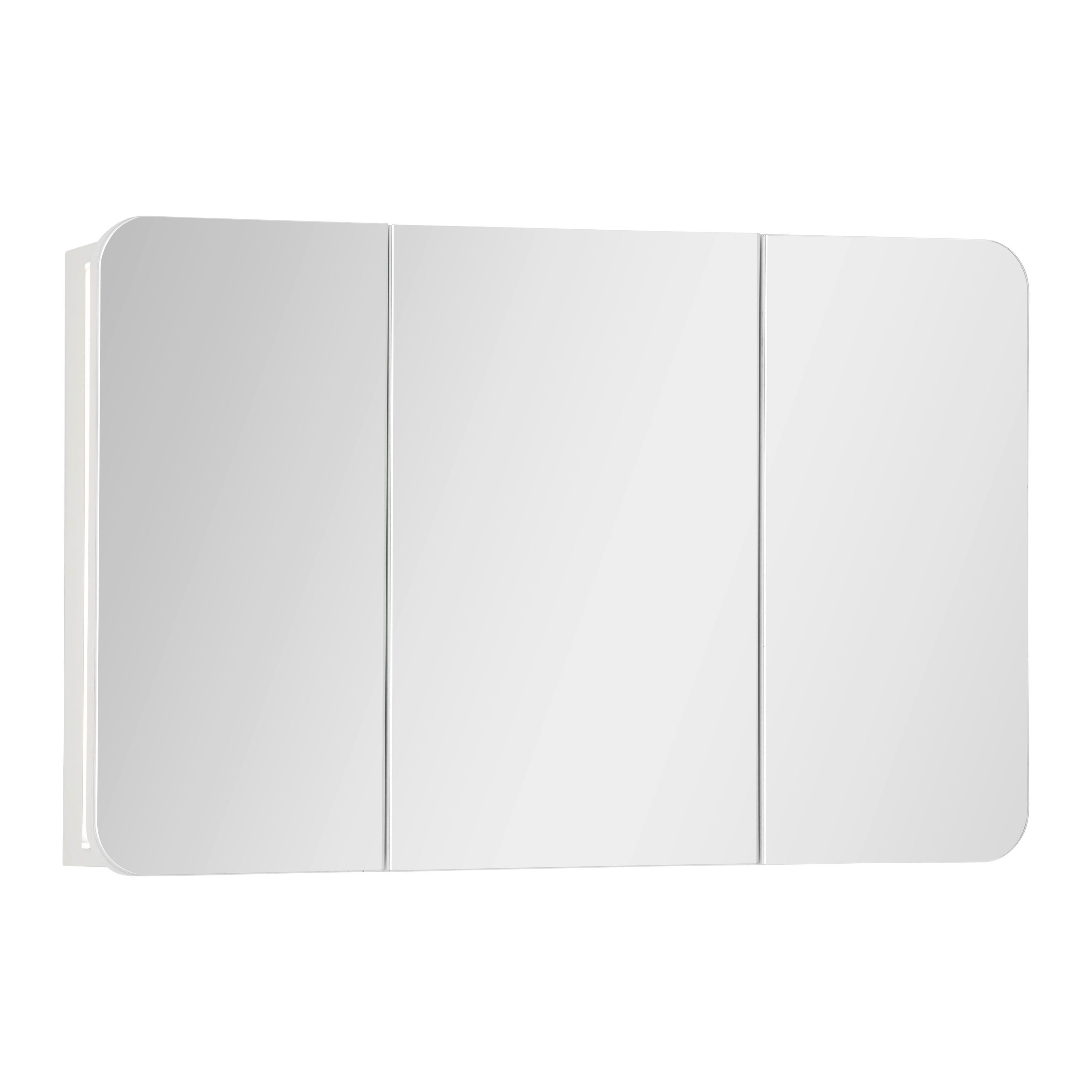Spiegelschrank Elias Weiß - Weiß, MODERN, Glas/Holzwerkstoff (100/60/18cm) - Mömax