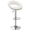 Barhocker in Weiß - Chromfarben/Weiß, KONVENTIONELL, Holz/Kunststoff (50/82-103/56cm) - Mömax