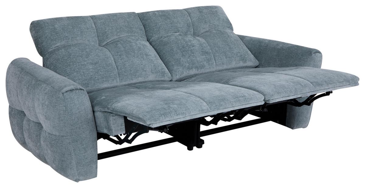Trosjed Luna - crna/svijetlo plava, Moderno, drvo/metal (219/80/105cm) - Mömax