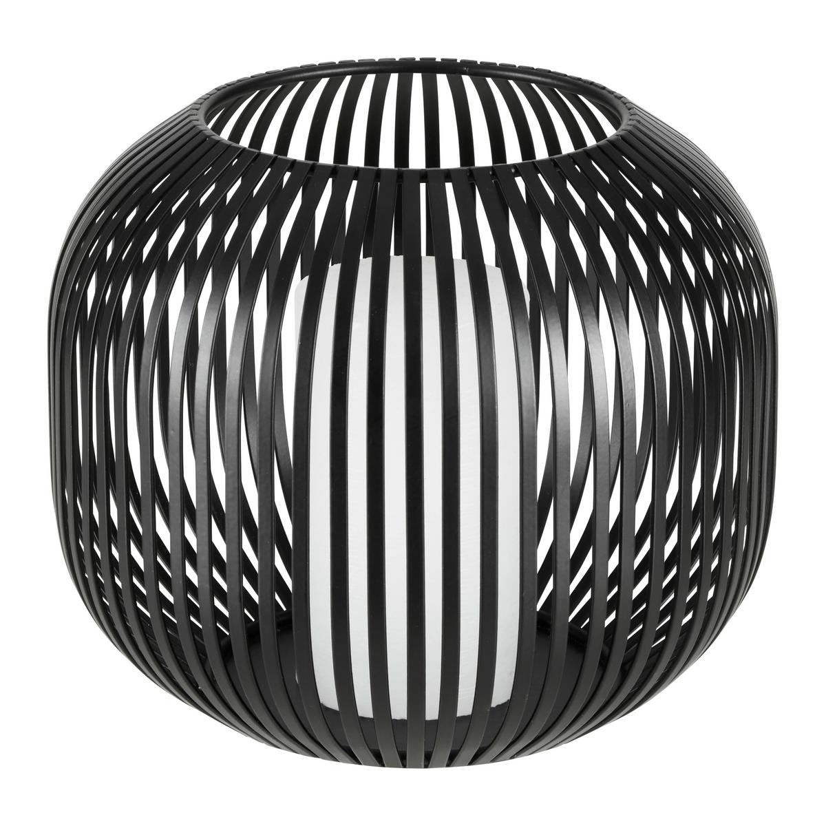 Laterna Jola, Črna, Ø 21cm - črna, kovina (21/17,5cm) - Premium Living