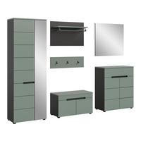 Predsoba Canu, Sivozelena, 5-Delna - siva/sivozelena, Design, leseni material (255/190/37cm) - Livetastic