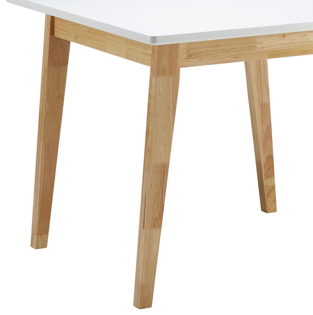 Jedilna Miza Harry, Bela, Naravna - bela, Moderno, les (90/90/75cm) - Bessagi Home