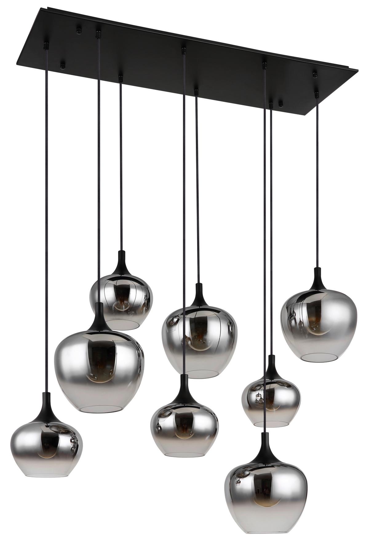 Hängeleuchte Maxy max. 40 Watt - Schwarz, Design, Glas/Metall (105/45/120cm) - Globo