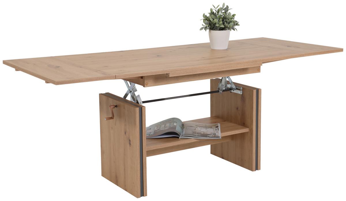 Couchtisch Hilmar ca. 165x67 cm Eichefarbe - Eichefarben, MODERN, Holzwerkstoff (110-165/67/56-66cm) - MID.YOU