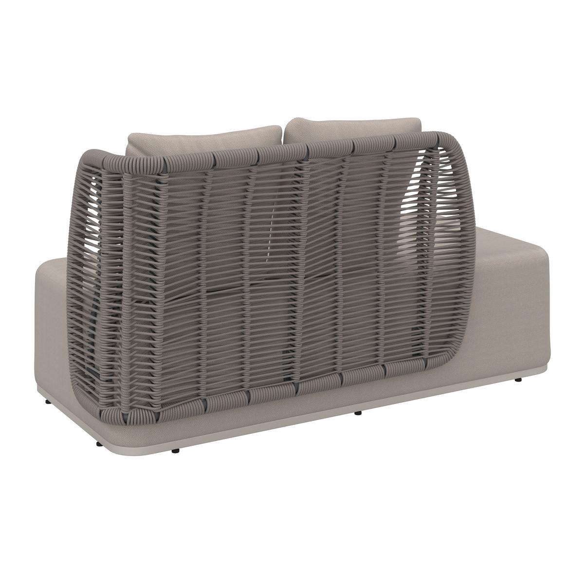 Garnitură grădină Marino - gri deschis/gri închis, Modern, plastic/metal (153/81/76cm) - Bessagi Garden