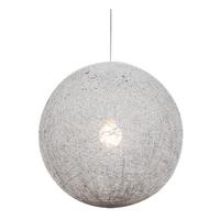 Viseća Svjetiljka Caruba - bijela, Konvencionalno, tekstil (30/30/120cm)