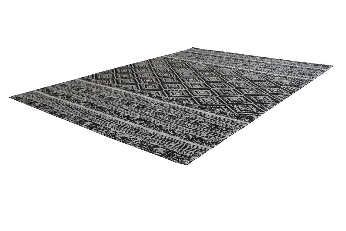 Flachwebeteppich Sunny 110 Schwarz 120 X 170 - Schwarz, Basics, Textil (120/170cm) - Kayoom