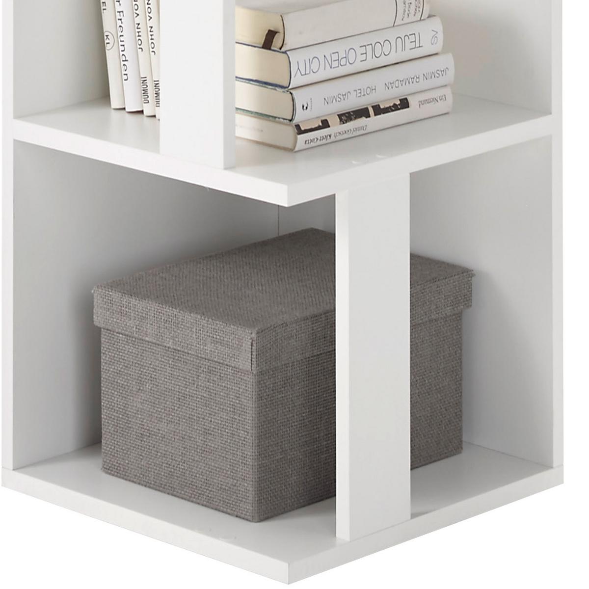 REGAŁ NAROŻNY CORNER SHELF - biały, Basics, materiał drewnopochodny (38/186/38cm) - P & B