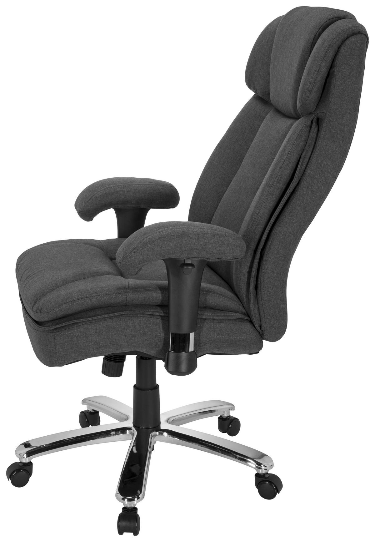 Pisarniški Stol Builder Xxl I, Temno Siva - srebrne barve/temno siva, Moderno, kovina/umetna masa (76/123/81cm) - MID.YOU