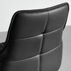 CHAISE ACCOUDOIRS VINCENT - noir, MODERN, cuir/métal (58/87/63cm) - Premium Living