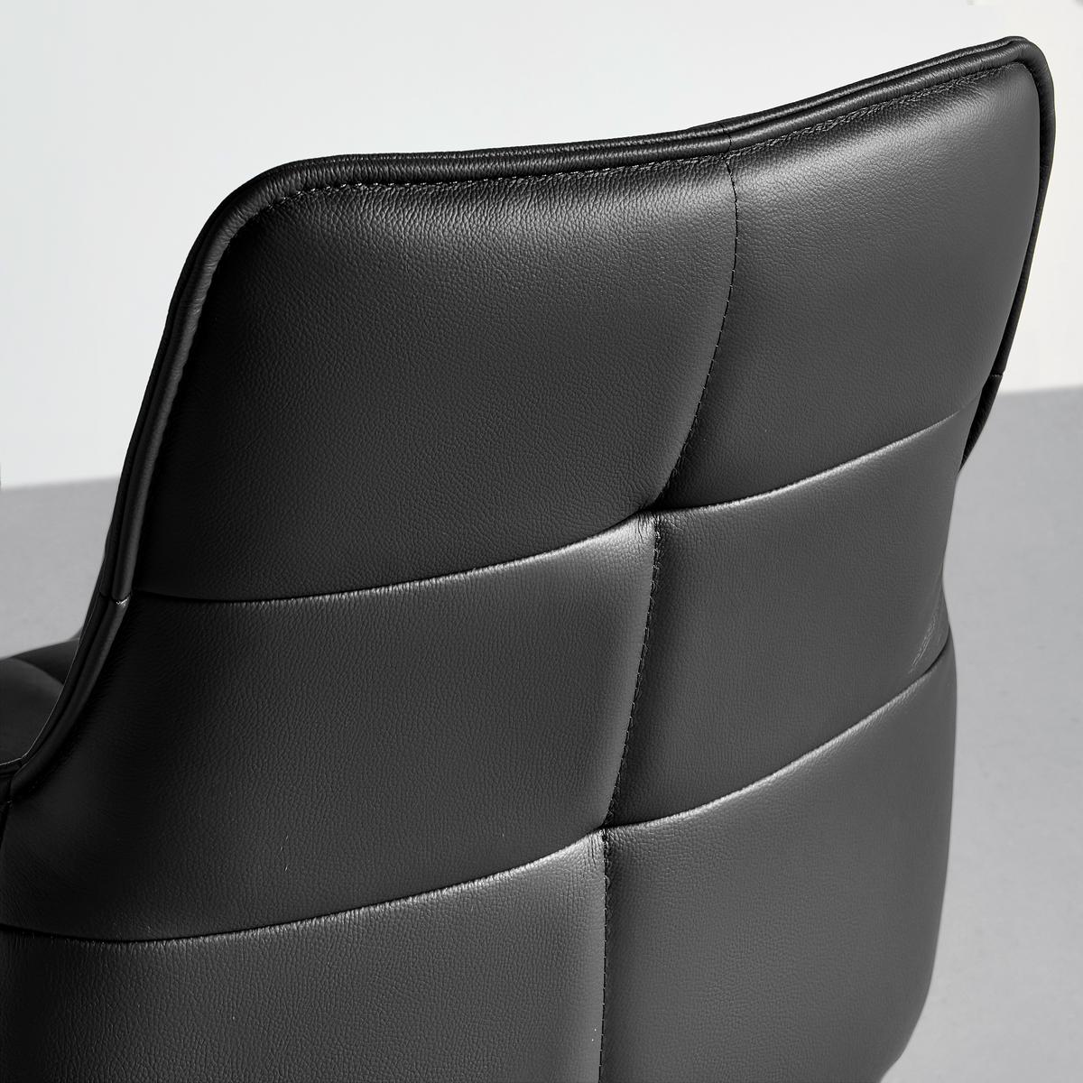 Scaun cu brate VINCENT - negru, Modern, metal/piele (58/87/63cm) - Premium Living