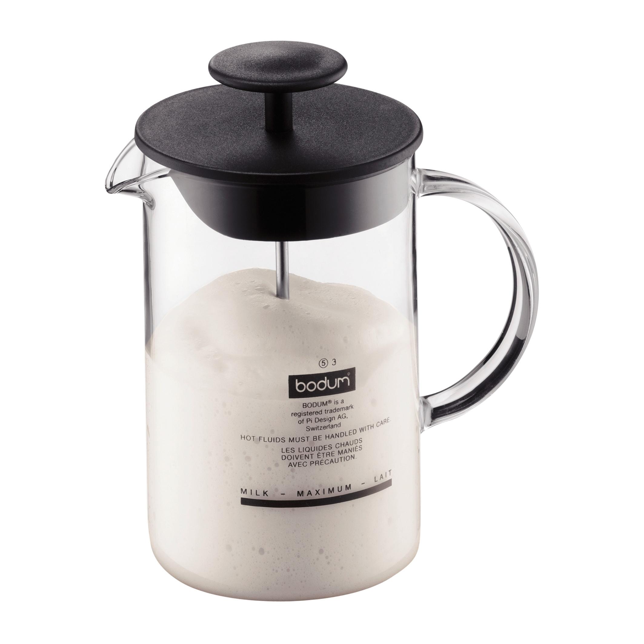 Milchschäumer Bodum Klar/Schwarz - Schwarz, KONVENTIONELL, Glas (13/18/10cm) - Bodum
