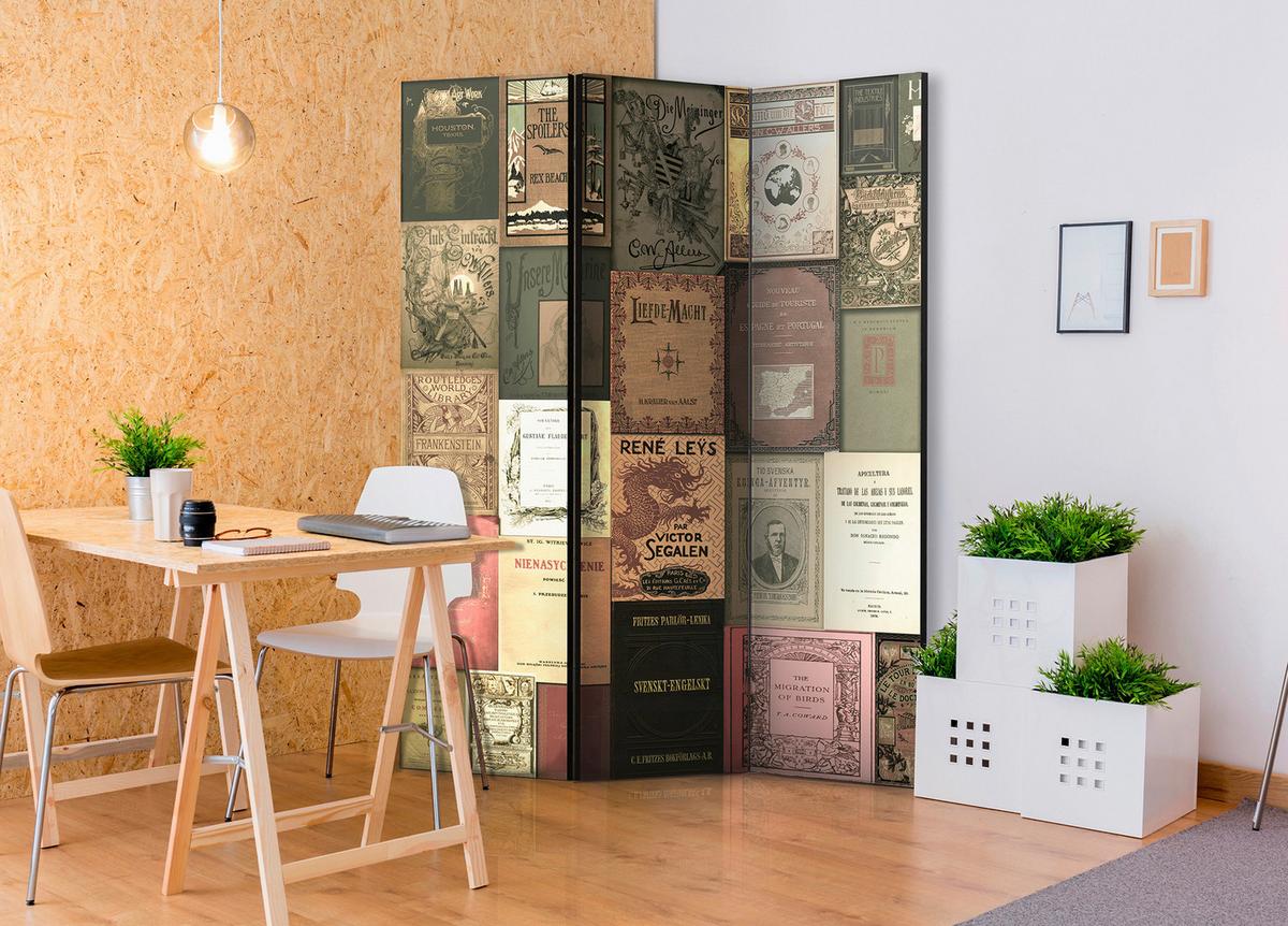 Paravan Books Of Paradise, 3-Delni, Dvostranski - večbarvno, Basics, tekstil/les (135/172/3cm) - artgeist