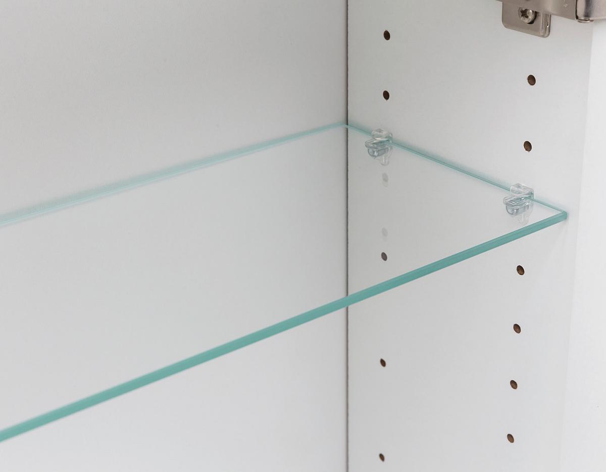 Spiegelschrank Pienza mit LED 3-türig ca. 100x64 cm Weiß - Weiß, Basics, Glas/Holzwerkstoff (100/64/20cm) - Held