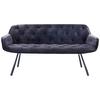 Sitzbank Eileen in Schwarz - Schwarz, MODERN, Textil/Metall (171/88/65cm) - Based