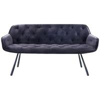 Sitzbank Eileen in Schwarz - Schwarz, MODERN, Textil/Metall (171/88/65cm) - Based