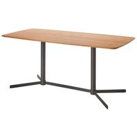 Étkezőasztal Valletta - tölgyfa színű/fekete, Modern, faalapú anyag/fém (180/90/76cm) - Premium Living