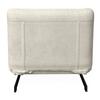 BÄDDFÅTÖLJ LUNA - vit/svart, Modern, metall/textil (92/86/80cm) - Bessagi Home