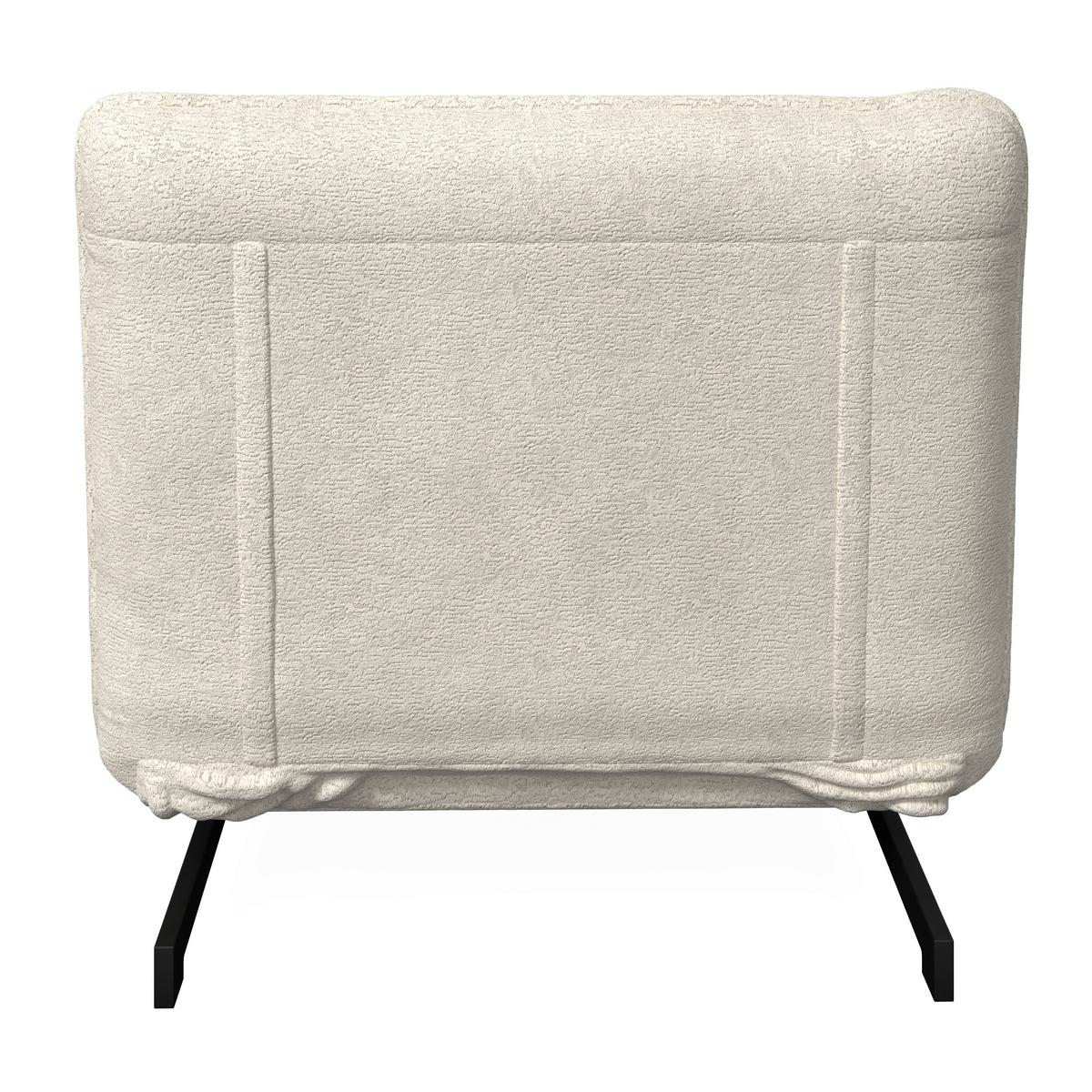 Schlafsessel Luna Bouclé Weiß - Schwarz/Weiß, MODERN, Textil/Metall (92/40/66cm) - Bessagi Home