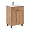 WASTAFELCOMBINATIE NAPOLI -EXKLUSIV- - Wit/Zwart, Modern, Houtcomposiet/Metaal (60/78/45cm) - Mömax