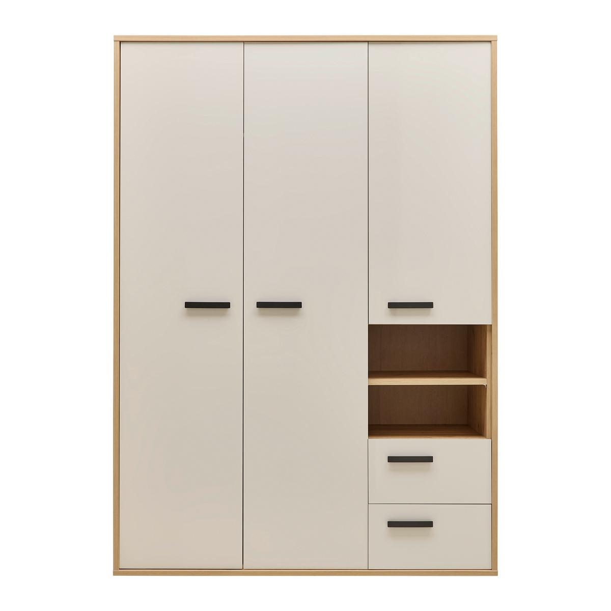 Kleiderschrank Casa Mia Kaschmirfarben/Eiche Artisan - Kaschmir/Anthrazit, KONVENTIONELL, Holzwerkstoff/Metall (152/217/64cm) - Mömax