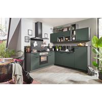 Kutna Blok Kuhinja S Aparatima Clean - tamno zelena/crna, drvni materijal/metal (225/245cm) - Express-Kuechen