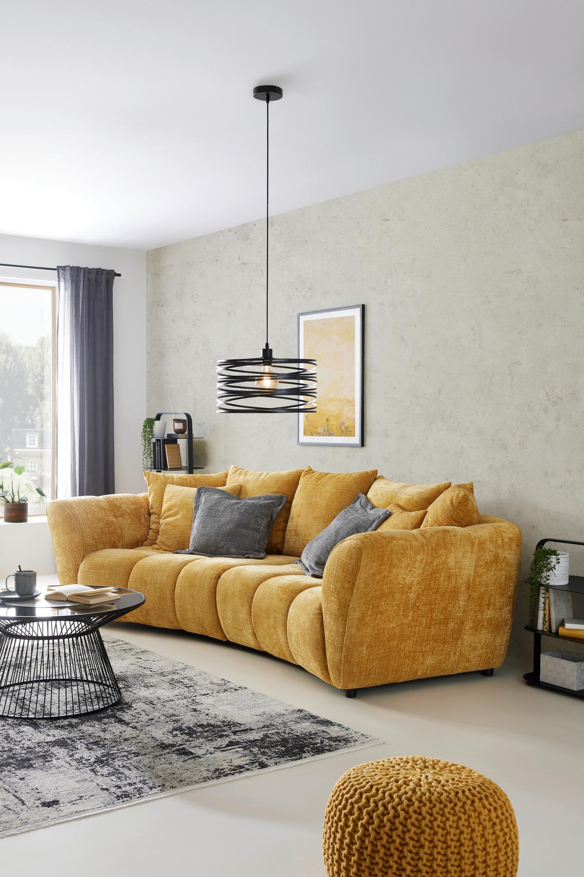 Mega Sofa Bonelli - žuta/crna, Moderno, tekstil/plastika (280/74cm) - Mömax