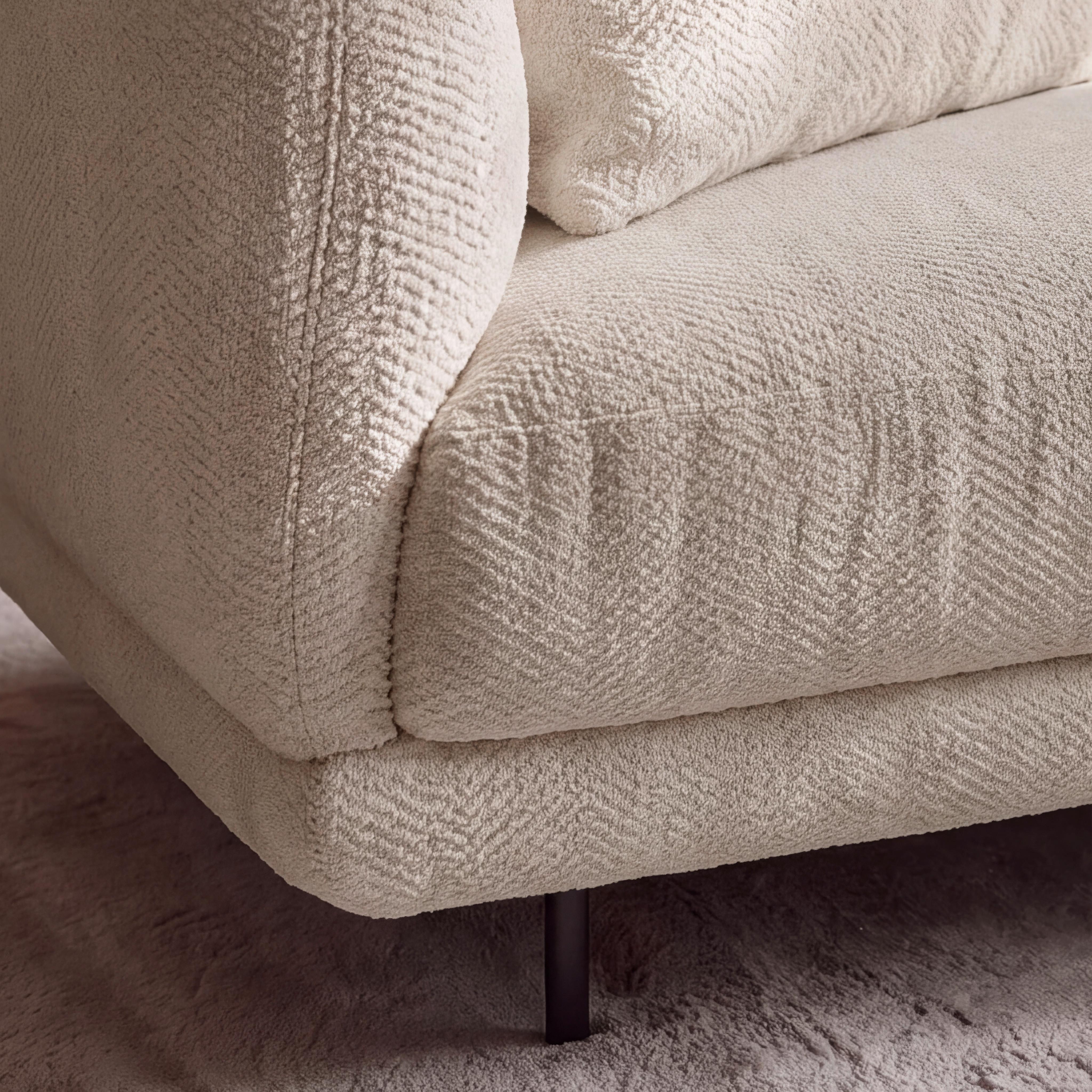 SOFFA CELINA - ljusgrå/svart, Modern, metall/trä (278/175cm) - Bessagi Home