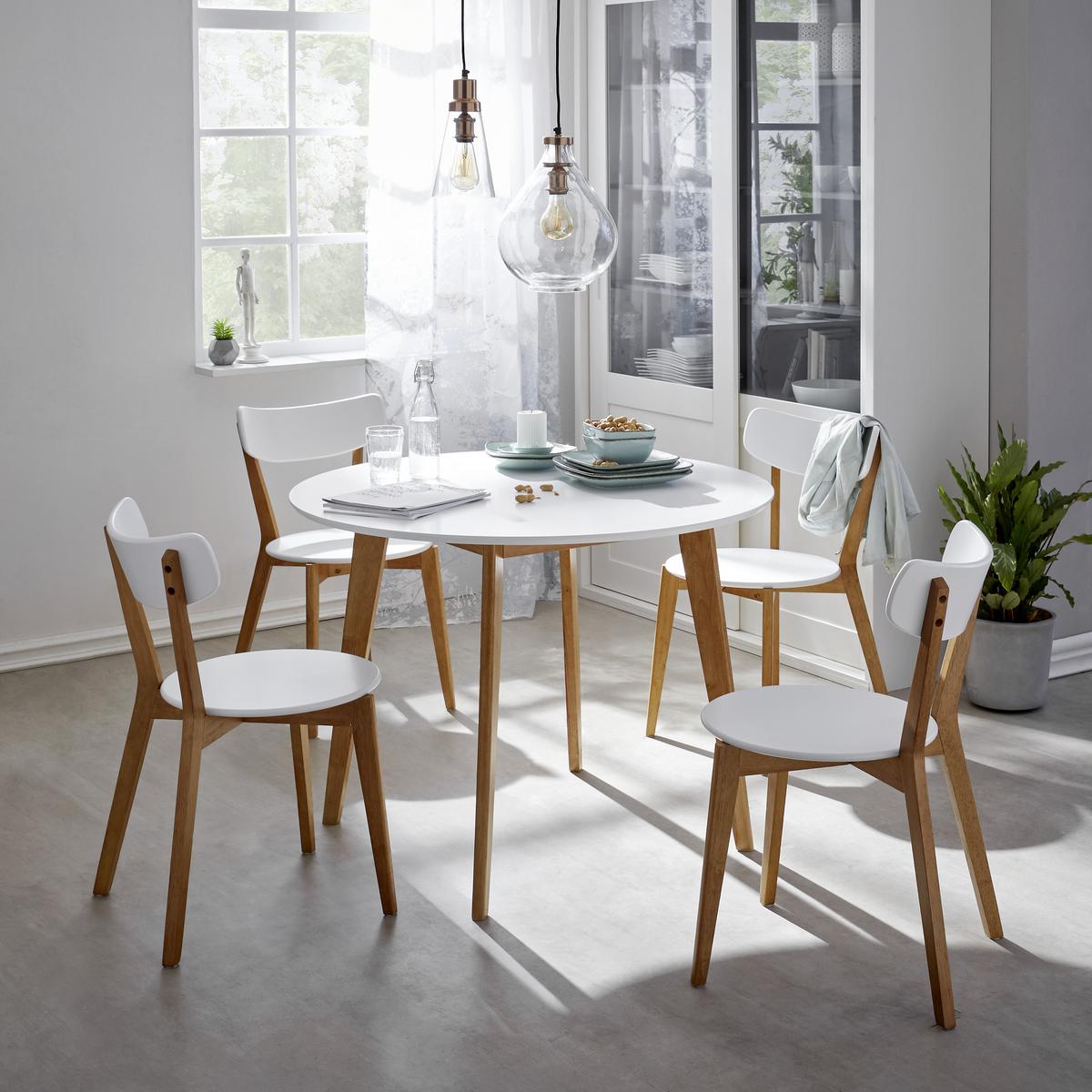 ZESTAW KRZESEŁ RALF 2ER-SET - kolor naturalny/biały, Design, drewno (46/78/55,5cm) - Livetastic