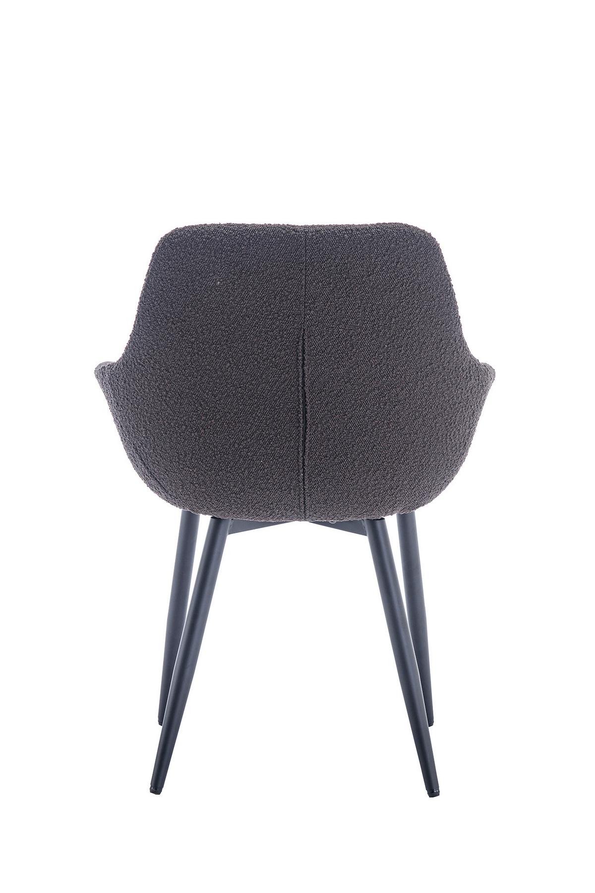 Set Stolov Bouclé, Antracit, 2-Delni - črna/antracit, Moderno, kovina/tekstil (64/86/59cm) - Livetastic