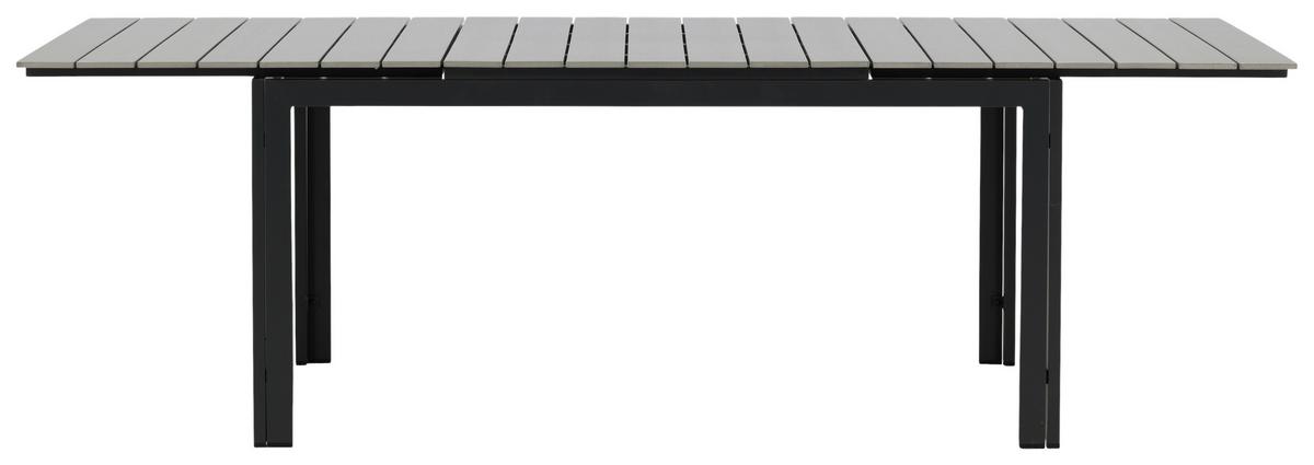 Gartentisch Levels ca. 160x100x75 cm Grau/Schwarz - Schwarz/Grau, KONVENTIONELL, Metall (160/100/75cm) - Gardenson