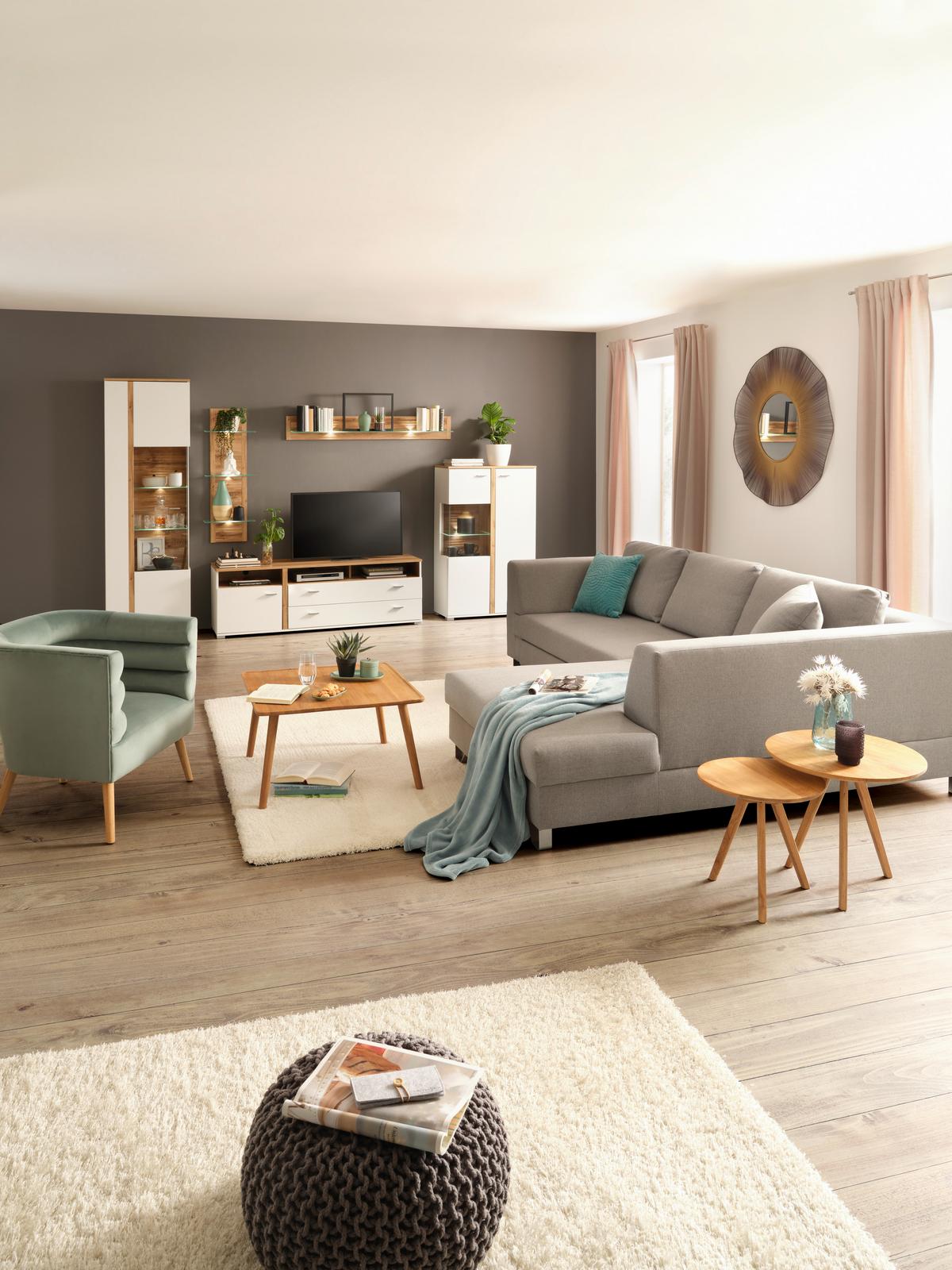 Wandboard Eichefarben - Eichefarben, Modern, Holzwerkstoff (139/20/19cm) - Mömax