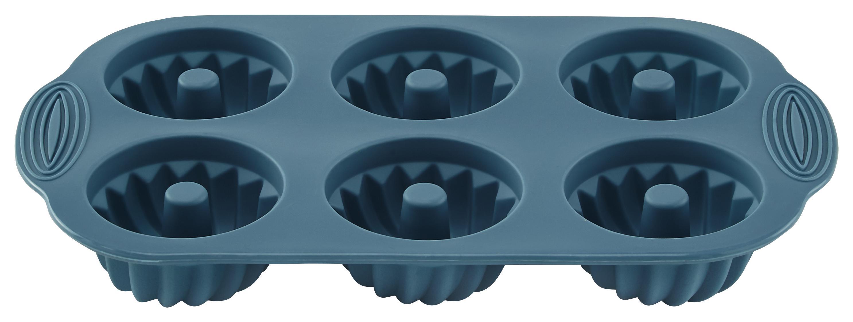 Backförmchen Elina aus Silikon - Blau, MODERN, Kunststoff (28/17/4,5cm) - Mömax modern living