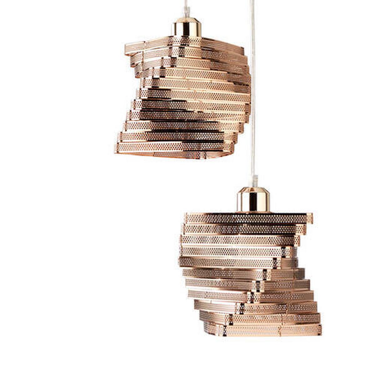 Hängeleuchte Rame Kupferfarben max. 22 Watt - Kupferfarben, Design, Metall (44/120cm)