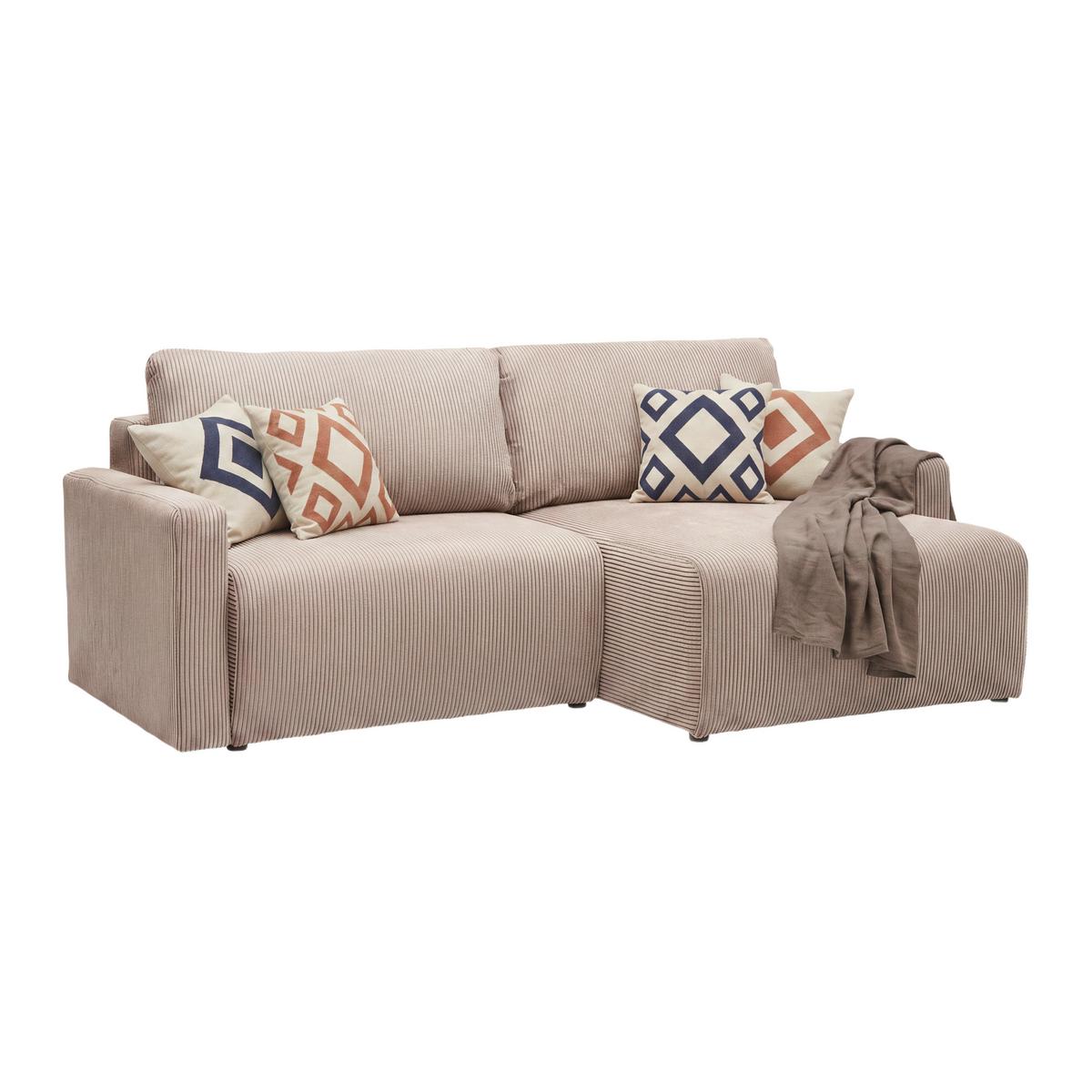 Ecksofa Dave  -Top- -Based- - Rosa, Modern, Textil (227/146cm) - Based