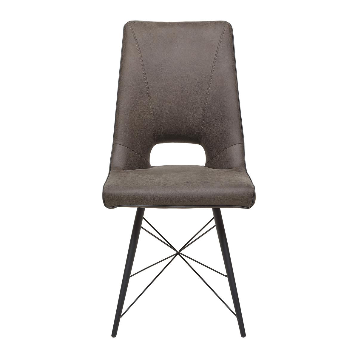 chaise in Grau - Schwarz/Grau, Modern, Holz/Textil (47/91.5/62cm) - Mömax