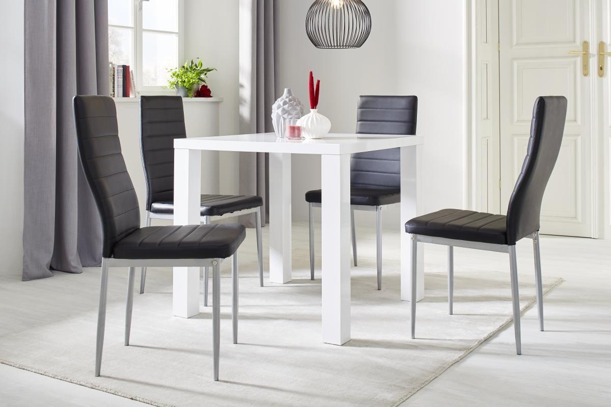 Esstisch in Weiss Hochglanz - Weiss, Modern, Holzwerkstoff (80/75/80cm) - Based