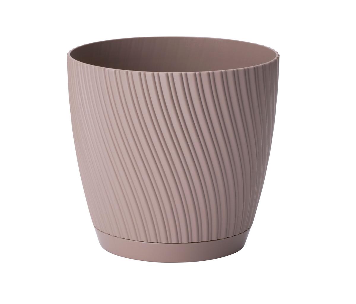 Übertopf Mira Complete Eco 17 Taupe Ø ca. 16,7cm - Taupe, Konventionell, Kunststoff (16,7/15,4cm) - Mömax