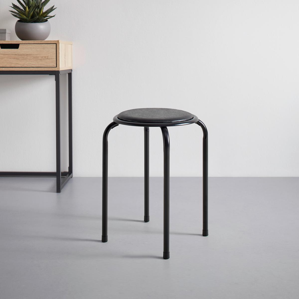 Zložljiv Stolček Raki I -Sb- - črna, Konvencionalno, kovina/tekstil (30/45/30cm) - Mömax