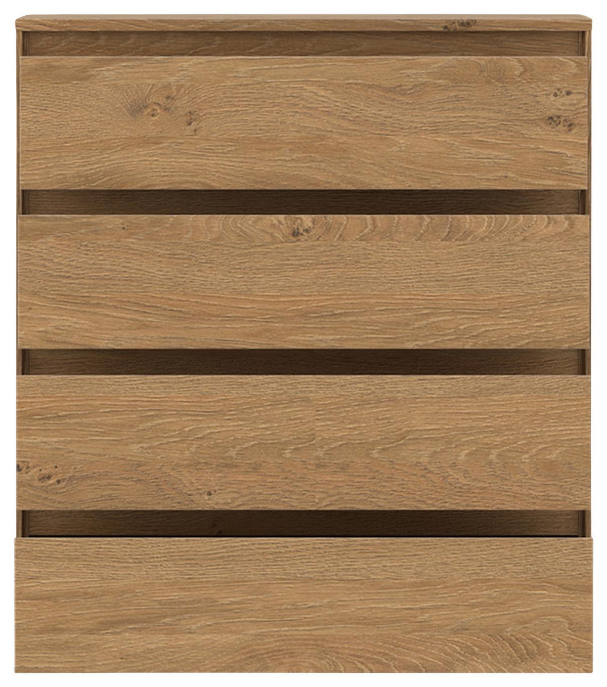 Komoda Calzado - boje hrasta/crna, Moderno, drvni materijal/plastika (75/85/35cm) - Modern Living
