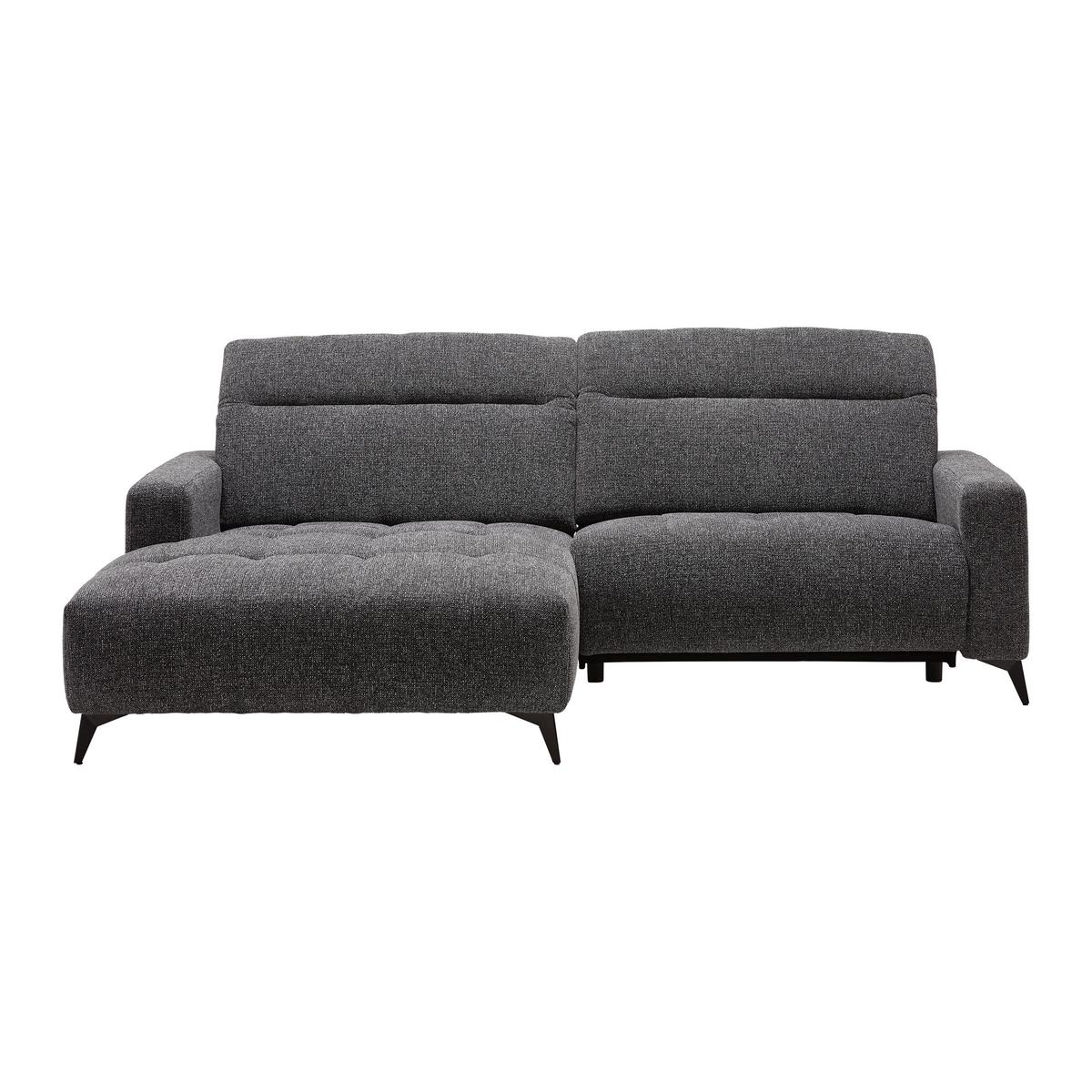 Wohnlandschaft Milano Graphitfarben - Graphitfarben/Schwarz, MODERN, Holz/Textil (127/127/82/105/109.5/ 177cm) - Based