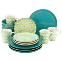 Kombiservice Sevilla Türkis, 16-teilig - Keramik (43,5/26,5/40cm) - Creatable